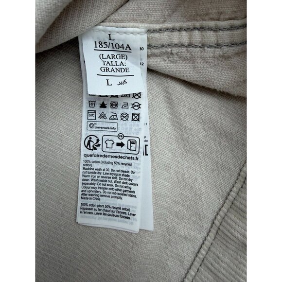 AllSaints Clifton Corduroy Jacket Beige Cream Double Zip Snap Pocket Size L - Picture 6 of 8